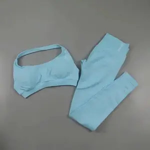 Dfyne Impact Sports Set for Women – Seamless Medium-Support Bra and High-Waisted Squat-Proof Workout Tights with Ribbed Waistband Fitted Design Activewear Lightweight Compression Activewear Sweat Suit