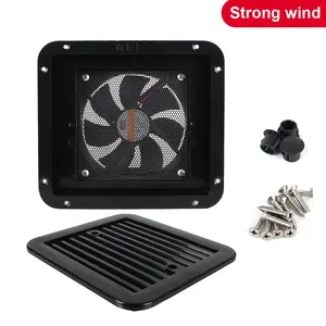 Caravan Accessories Silent For Rv Trailer Caravan Ventilation Exhaust Fans Strong Wind Fridge Vent With Fan Side Air Outlet 12V