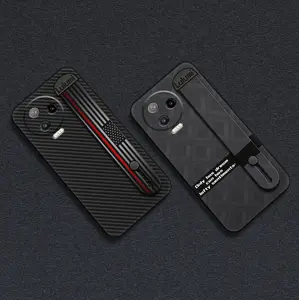 Wrist Strap mature Phone Case For infinix X676B/Note12 Pro 4G/NFC Waterproof Kickstand masculine Anti-dust Plain color geometry Wristband simple Back Cover Dirt-resistant Durable