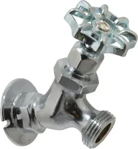 Legend Valve 1/2" Pipe, Chrome Plated Brass Sillcock Handwheel Handle, FNPT x GHT End Connections, 125 psi WOG Rating 107-403