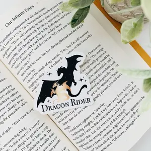 Dragon rider vinyl stickerl bookish Fantasy sticker for kindle