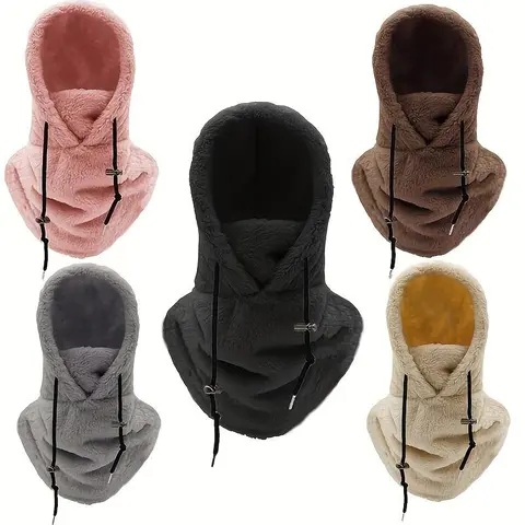 Cold Weather Face and Neck Mask, Windproof Winter Mask, Scarf, Warm Hood Scarf for Skiing and Biking, Unisex