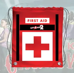 Left 4 Dead Inspired Medical Kit Drawstring Backpack: One-of-a-Kind Collector's Item for Gamers and Cosplayers
