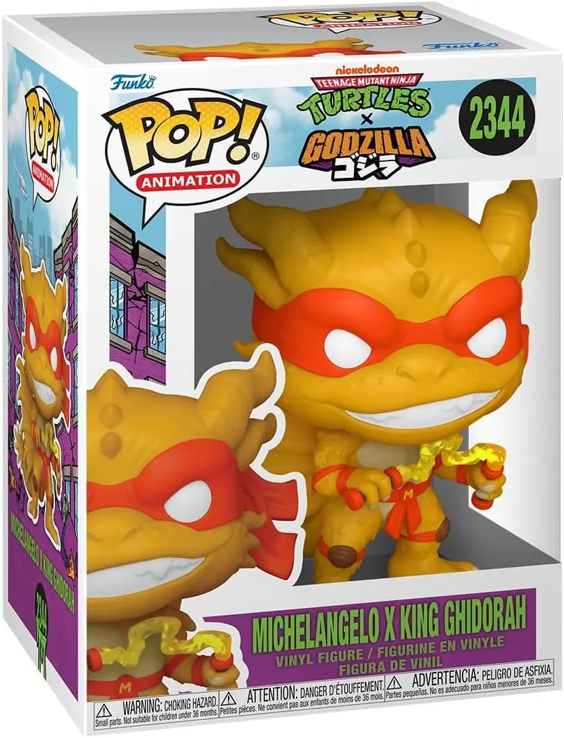 Funko Pop! Animation: Godzilla X Turtles - Michelangelo x King Ghidorah - Collectable Vinyl Figure - Gift Idea - Official Merchandise - Toys for Kids & Adults