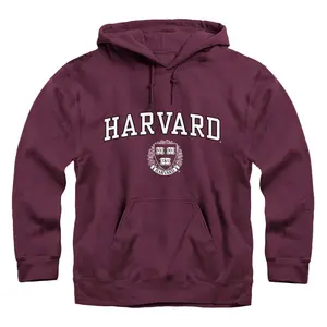 Harvard University Crest Hooded Sweatshirt (Crimson)