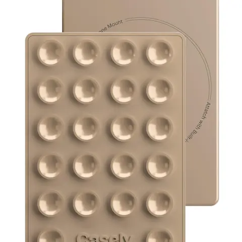 Grippy | Taupe Silicone Suction Phone Mount with MagSafe