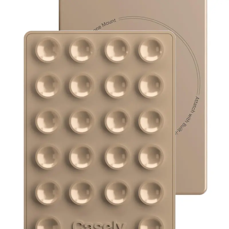 Grippy | Taupe Silicone Suction Phone Mount with MagSafe