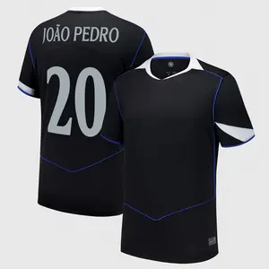 Black Color CHE Joao Pedro 3rd Soccer Jersey, CHE Joao Pedro Black Short Sleeve 3rd Edition Soccer Shirt