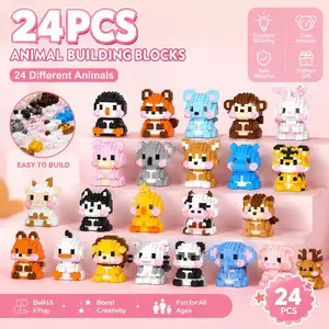 24 Animal Building Blocks – Creative Educational Toy for Kids Birthday Gift for Him/Her Gift for kids