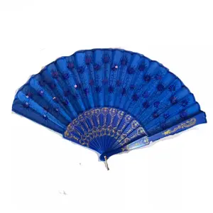 Portable Hand Fan Abanico De Mano Yemaya  Santería Ifa Ornaments Religious Decor
