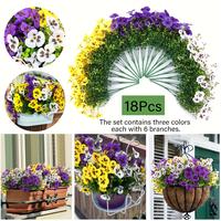 Artificial pansy flowers