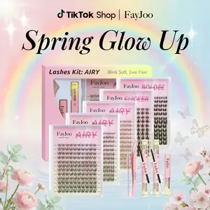 FayJoo Natural/Fairy Manga Eyelash Extensions Sets | Ultra-Thin Fibers with Invisible Band, Lightweight and Comfortable for Whole Day Wear, Sleep Safe & Sensitive Eyes Friendly, Easy to Apply Daily Make-Up Cosmetics