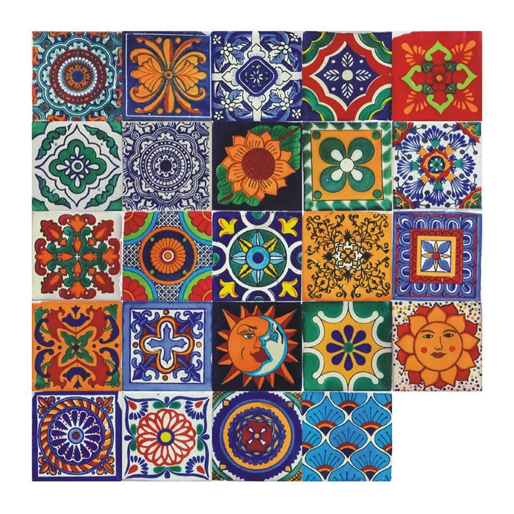 24PCS Self Adhesive 3D Mosaic Brick Tiles, Smooth Waterproof Removable Wall Decor Stickers for Kitchen Bathroom - 10x10cm (as shown)