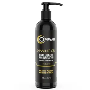OMWAH Clear Barber Shaving Gel Infused with Vitamin E - 16.9 oz Bottle Aftershave Foam