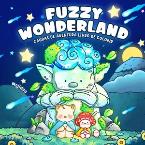 Fuzzy Wonderland: Livro de Colorir para Adultos e Adolescentes Apresentando Tiny Cat e Pequenos Amigos Aventuras na Terra da Fantasia, Paperback