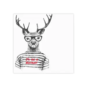 Humorous Animal-Themed Notepads, Deer Illustration