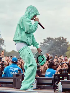 Street Style Hip-Hop Fleece-Lined Hooded Sweatshirt Long Sweatpants Tracksuit Jacket Loose-Fitting