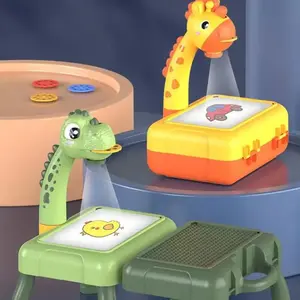 Dinosaur Design Drawing Projector Table, 1 Set Trace and Draw Projector Table with Light & Music, Learning Table Toy, Funny Toy
