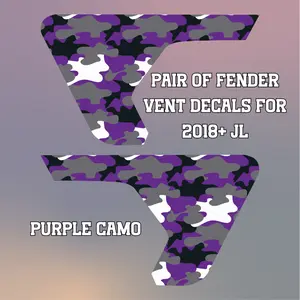 Purple Camo Fender Vent Decals