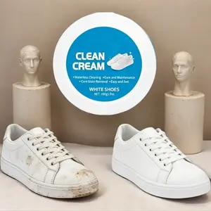 White Shoe Cleaner Cream - Instant Stain Remover for Sneakers & Leather#WhiteShoeCleaner #SneakerCleaner #ShoeCare #CleanTok #TikTokMadeMeBuyIt #StainRemover