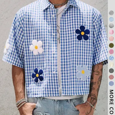 トップス ktwo studios dyed checker button-down Dyed Checker Button Down Ktwo - TikTok Shop