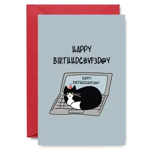 Happy Birthday Cat Lover Card - A Whimsical Design for Cat Enthusiasts. Perfect For Besties, BFF. Celebrate Their Special Day with a Meow-velous Card. Greeting Card, Tearable Greeting Cards