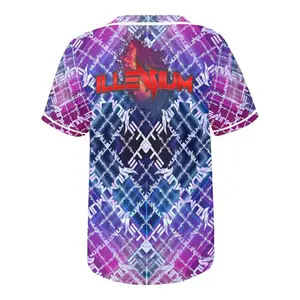 Illenium Jersey, Holographic Button-up Music Festival Jersey for Men, Women, Unisex, Ravers