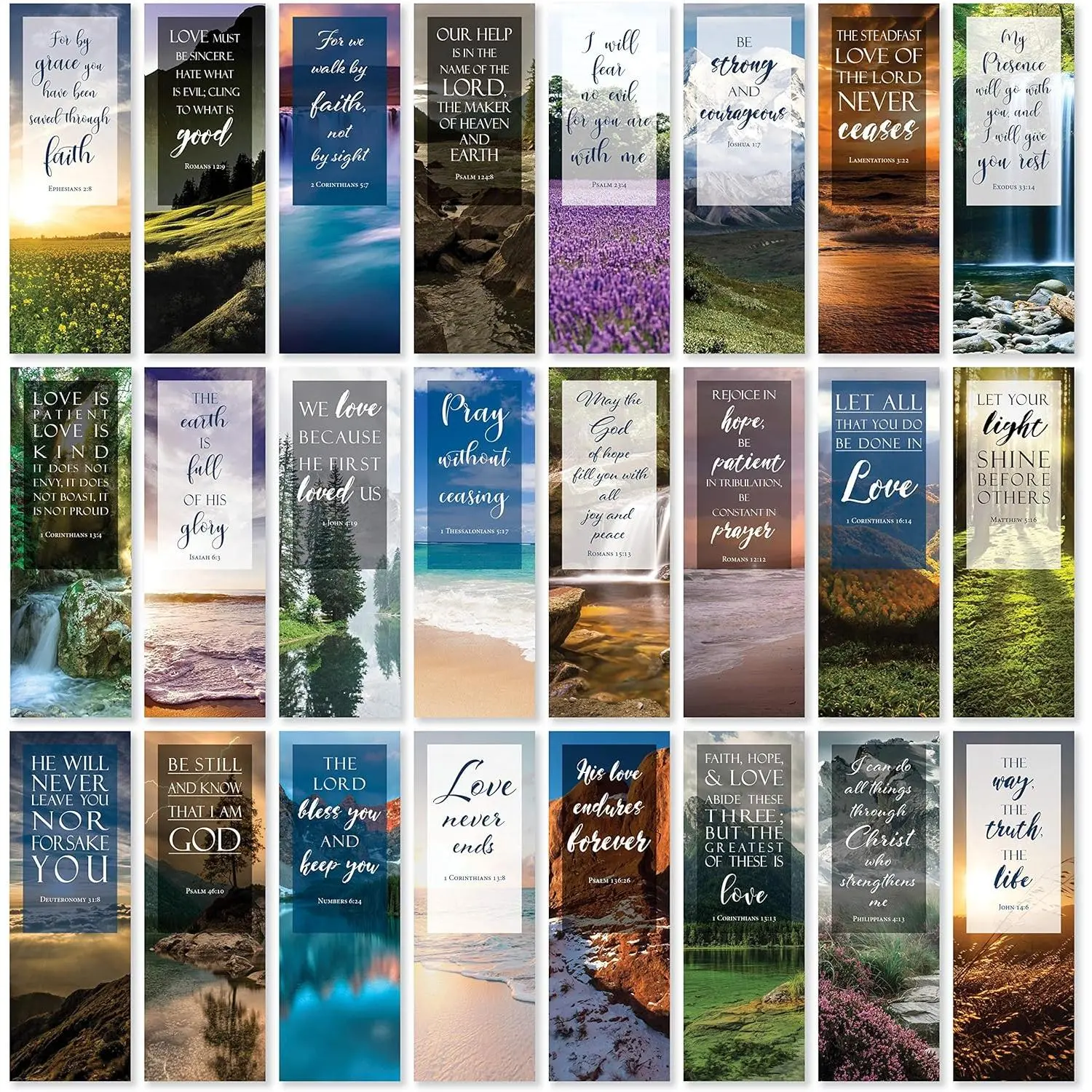 Verse Bookmarks with Full Scripture - Pack of 48