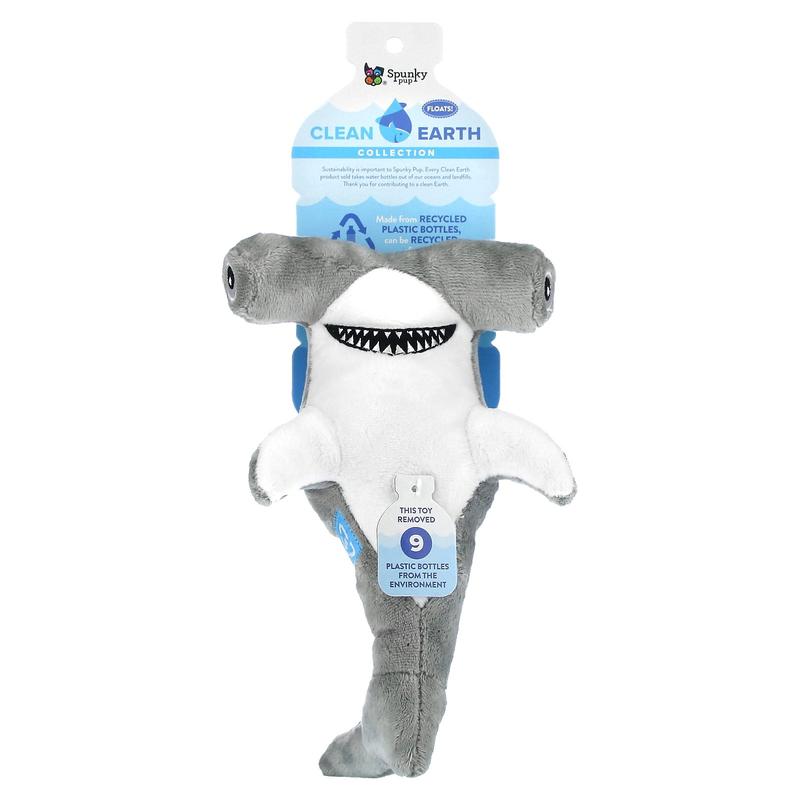Spunky Pup Clean Earth Collection, Large Hammerhead Shark, 1 Toy