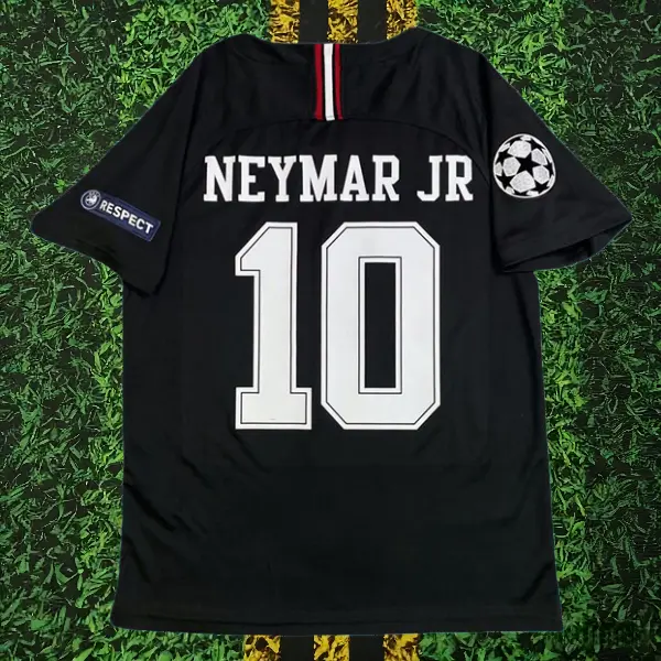 18-19 Black No. 10 Neymar Short Sleeve Soccer Jersey