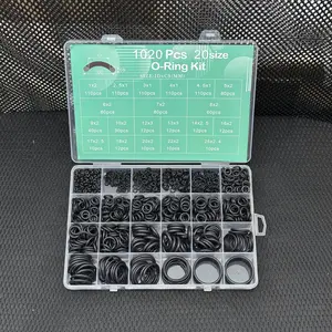 1020 Piece Nitrile Rubber O-Ring Set, 65a Hardness, Round Cross-Section, Synthetic Rubber Gasket Kit, 20 Sizes for High Pressure Washer