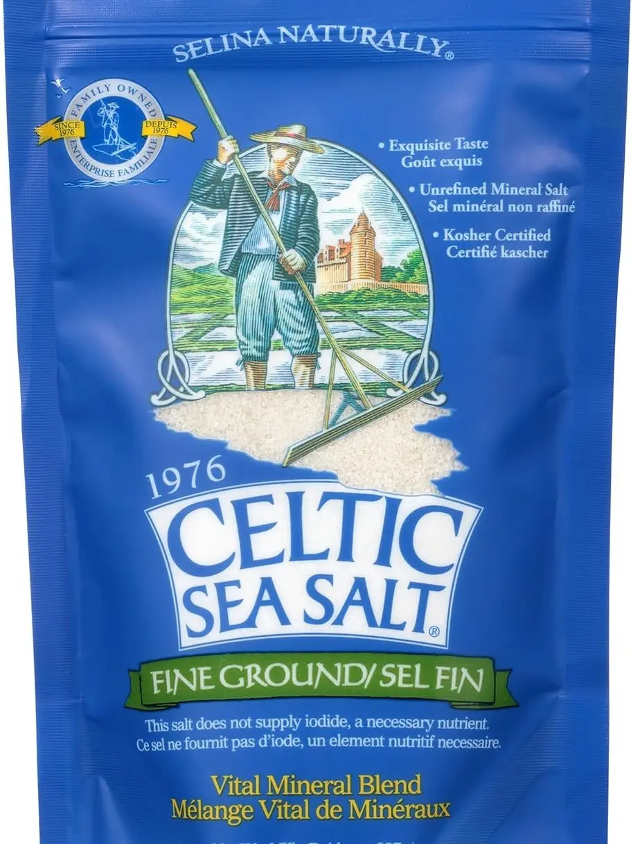 Celtic Sea Salt, Fine Ground Resealable Bag, 8 oz