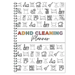 Cleaning Plan A4 Size Daily Schedule & Focus List Notebook, Home Office Dorm Use, Durable Cover, Smooth Pages, Essential Office Stationery