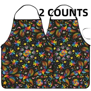 Floral Bird Pattern Aprons, 2 Counts Polyester Kitchen Apron for Cooking, Gift Idea,Christmas Gift, Winter Apron for Women,Christmas Decorations,Nails Design Tool,Kitchen Accessory