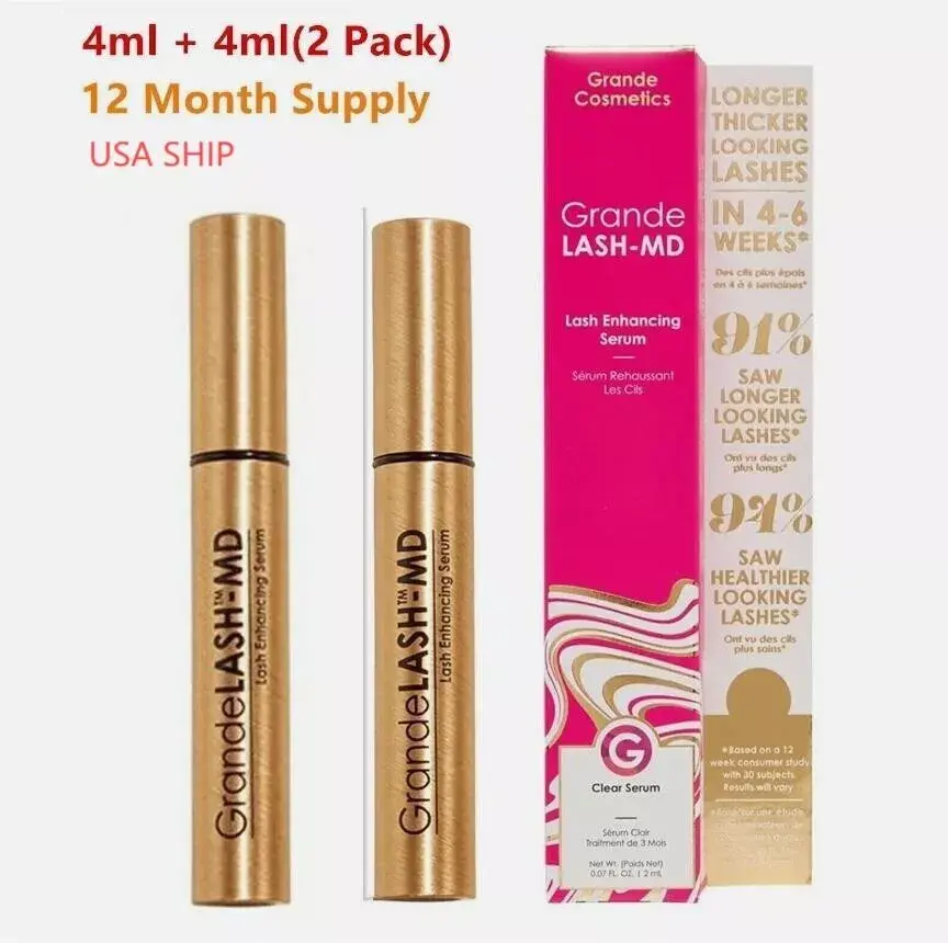 2PACK NO BRAND Grande Lash Enhancing Serum 4ML 6 month Supply Newest