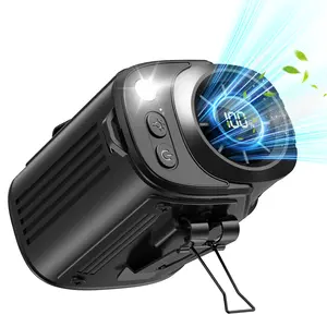 2026 New Portable Waist Fan, 12H Working Time 4-speed Adjustment with LED flashlight Portable Fan for Outdoor Jobsite and etc