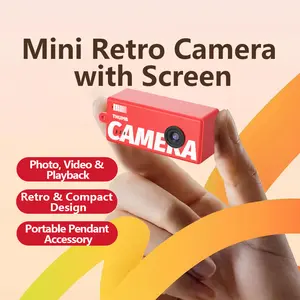 HD Mini Camera 1080P Retro Camera 0.96 Inch HD Screen, Long Lasting Battery, No Memory Card Included, Perfect for Photography & Video Recording