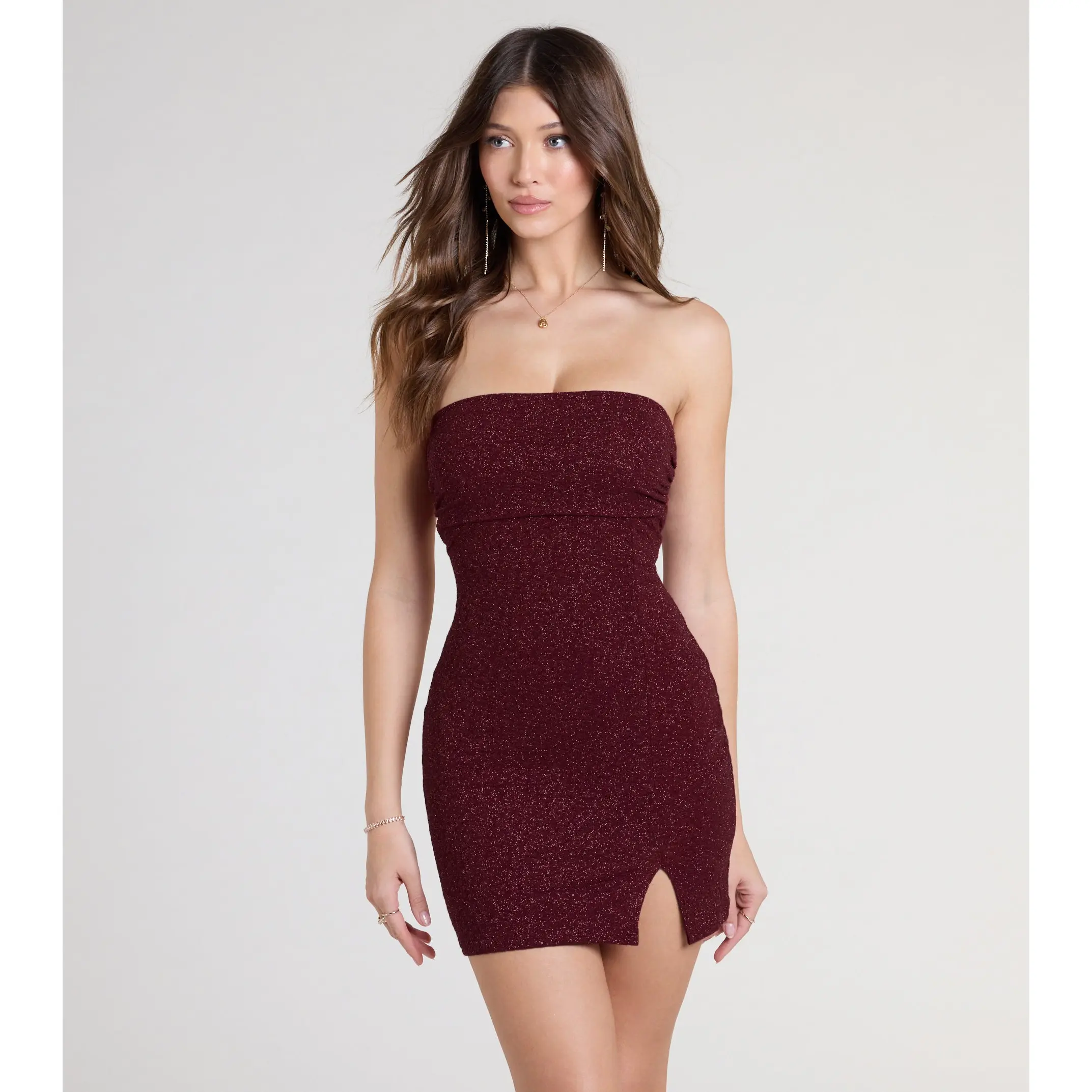 Disco Queen Strapless Glitter Mini Dress - TikTok Shop