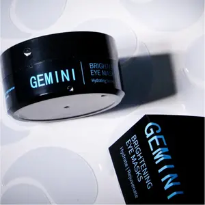 Gemini Brightening Eye Masks – Hydrating Serum with Collagen, Vitamin C & Caffeine – Dark Circles, Puffy Eyes, Eye Bags & Fine Lines Treatment – Firming Anti-Aging Eye Patches for Women & Men