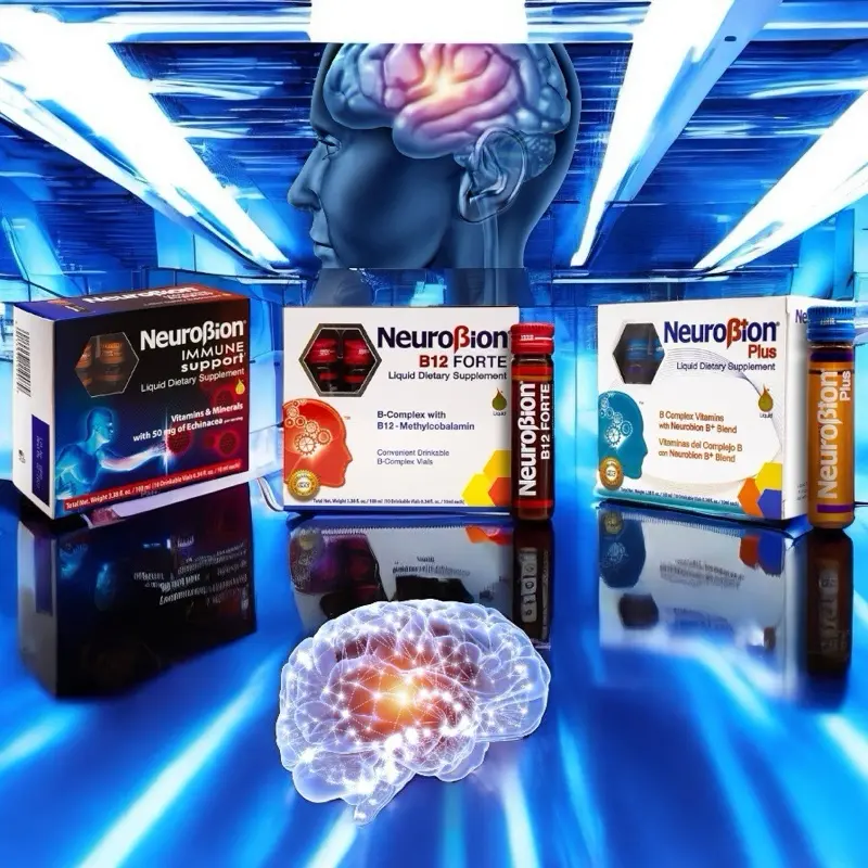 Neuro Multivitaminicos Kit de Neurobion B12 Forte + Immune + Plus Multi-Pack - 10 Vials of 10ml Liquid Formula for Immune Support, 20g Each - Fitness Supplement Dietary Healthcare Edible