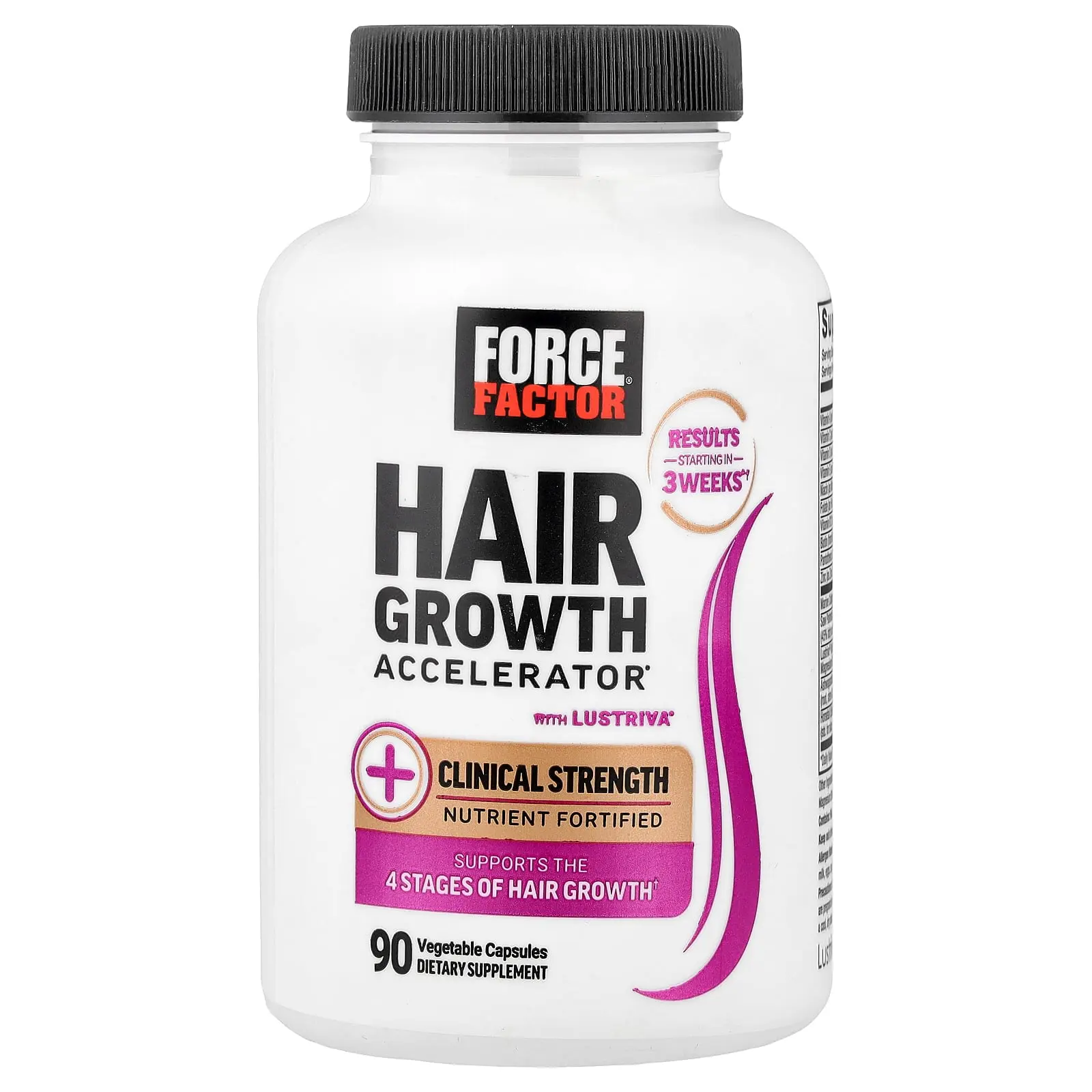 Force Factor Hair Growth Accelerator with Lustriva®, 90 Vegetable Capsules