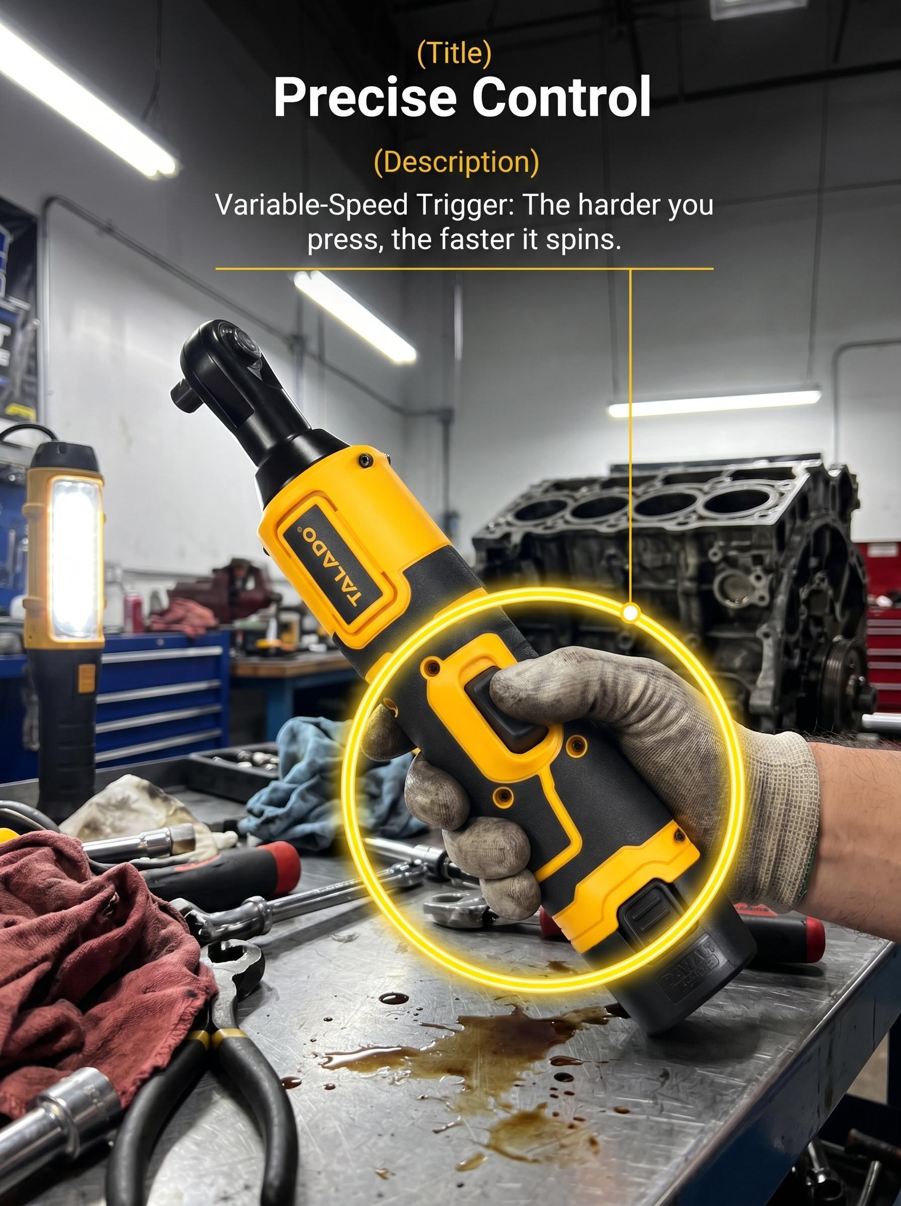 12V Cordless High-Torque Impact & Ratchet Wrench Set - Impact Wrenches with 12V Portable Use & Cordless Freedom, Nut Removal Auto Repair Assembly & Disassembly Tool for Auto Maintenance, DIY Projects