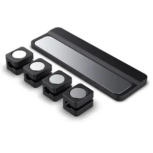 Magnetic Cable Clips Cable Smooth Adjustable Cord Holder under Desk Cable Management & Pad Wire Keeper Cable Organizer Holder