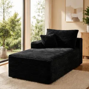 Black Corduroy Modular Compression Sofa 2-Seat Legless Floor-Hugging Armless Accent Couch for Living Room Bedroom Home Theater Dorm Apartment Small Space Furniture, Black Color Options, Corduroy Material, 2 Seat Seat Count, Product Dimensions:
