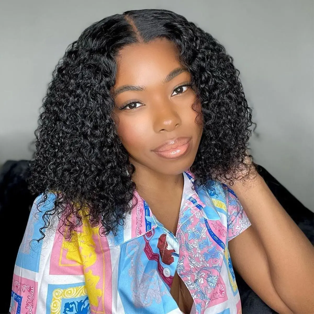 Jerry Curly Undetectable Lace Short Wig Deep Curly Glueless Lace Wig 180% Density