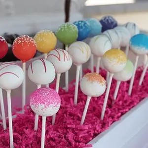 100Pcs White Lollipop Sticks – Candy Sticks for Cake Pops, Chocolate, Ice Cream | Baking Supplies for Christmas Party