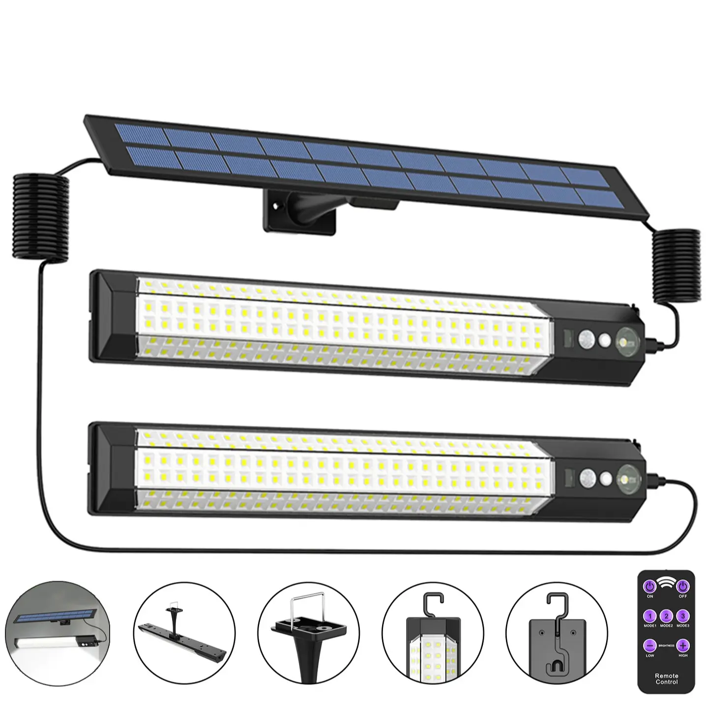 Outdoor solar sensor wall lamps, Waterproof solar lights, Solar motion lighting, Solar Illuminated, Solar led patio, solar street lamps with motion sensors and remote control, solar LED light strips, suitable for indoor/outdoor, courtyard, porch, balcony