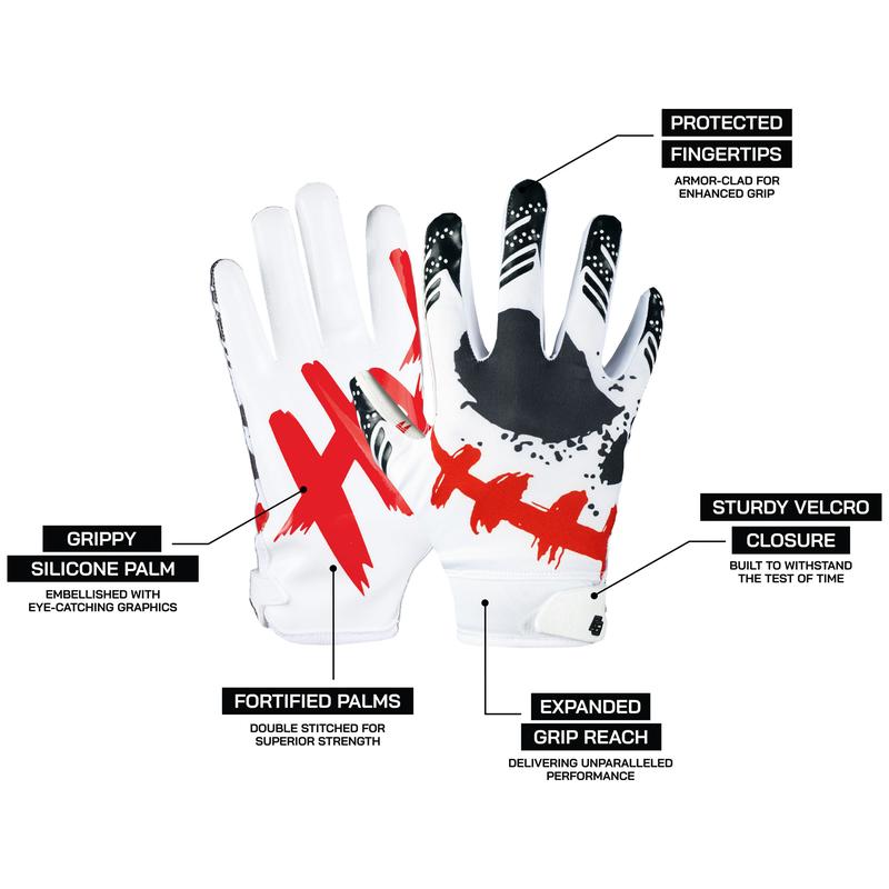 Lupine Jester 2.0 Football Gloves – Ultra Sticky Material for Secure Fit & Maximized Grip – Ideal for Men's Games & Practice – Available in Adult & Youth Sizes