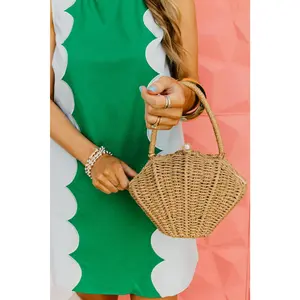 The Devin Straw Seashell Bag