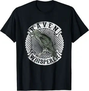Cute Raven Whisperer Disressed Tee Shirt Love Birds Gift - Nicolelebro Shop 44B07L2L28W9